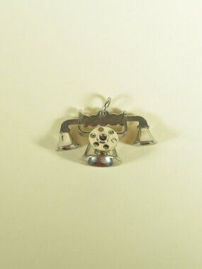 Vintage 925 Sterling Silver Rotary Telephone Charm